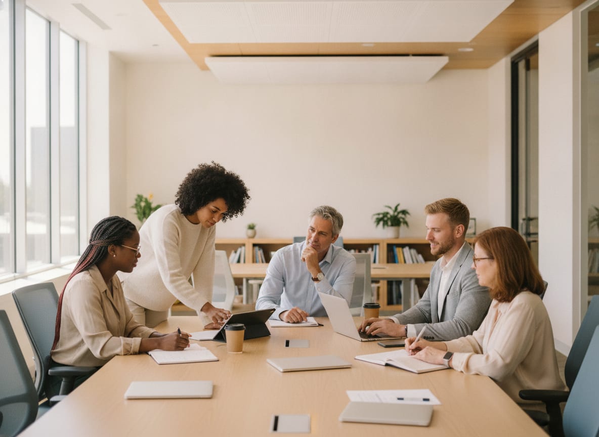 Beleidsteam van een gemeente in overleg