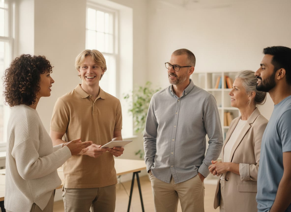 Ontspannen overleg van een IT-team