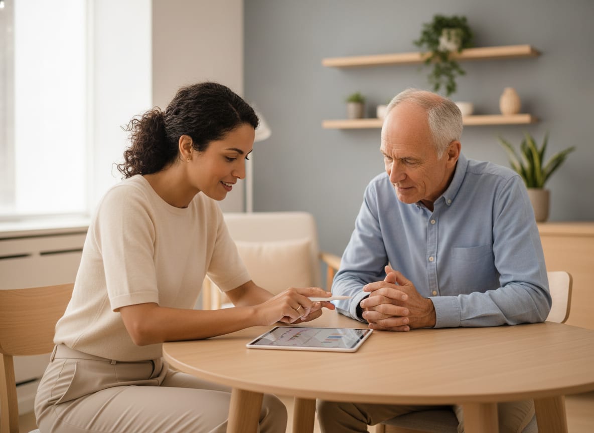 Specialist bespreekt een persoonlijk herstelprofiel met een client
