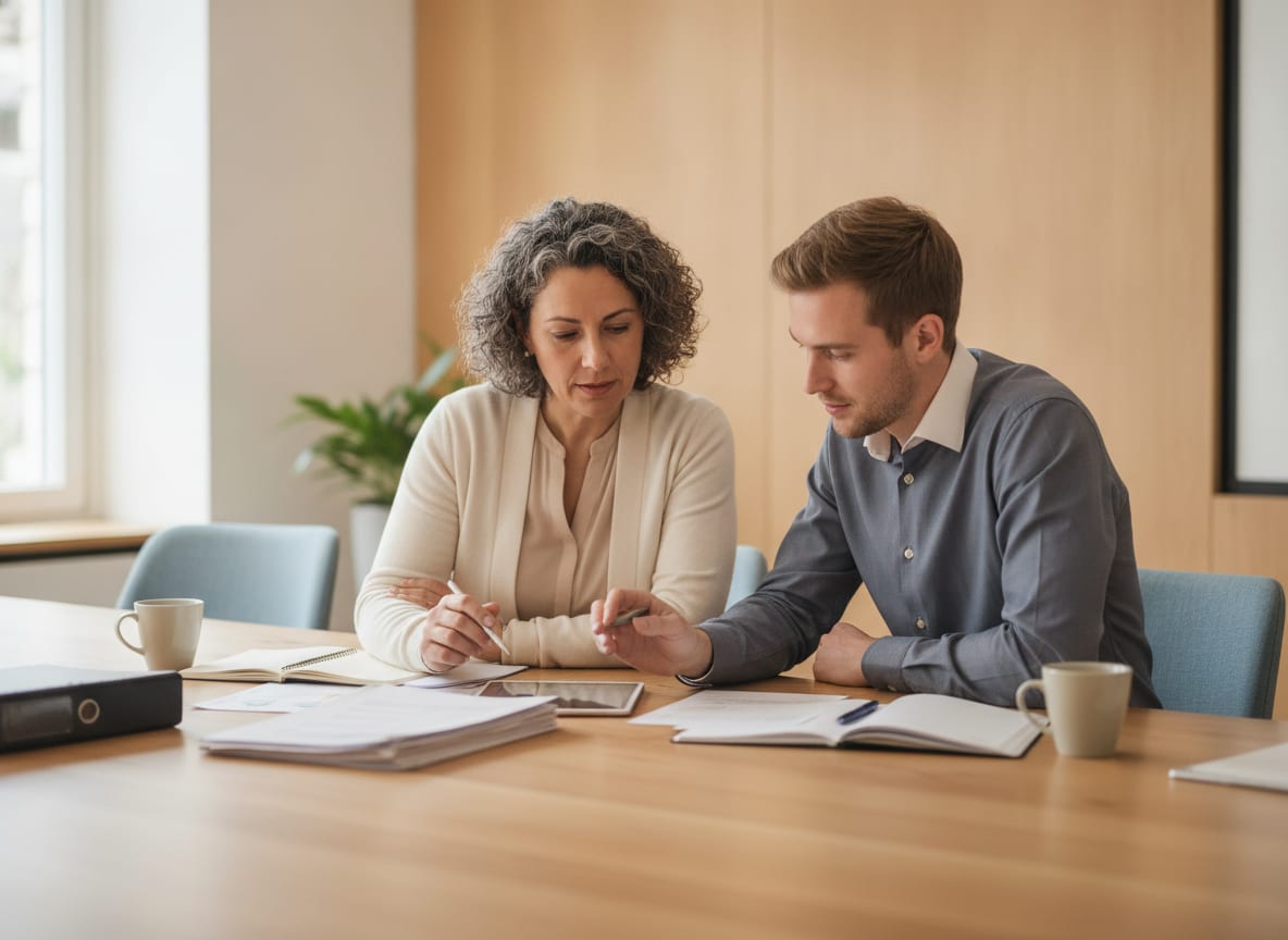 Arboadviseur en HR-manager nemen documenten door